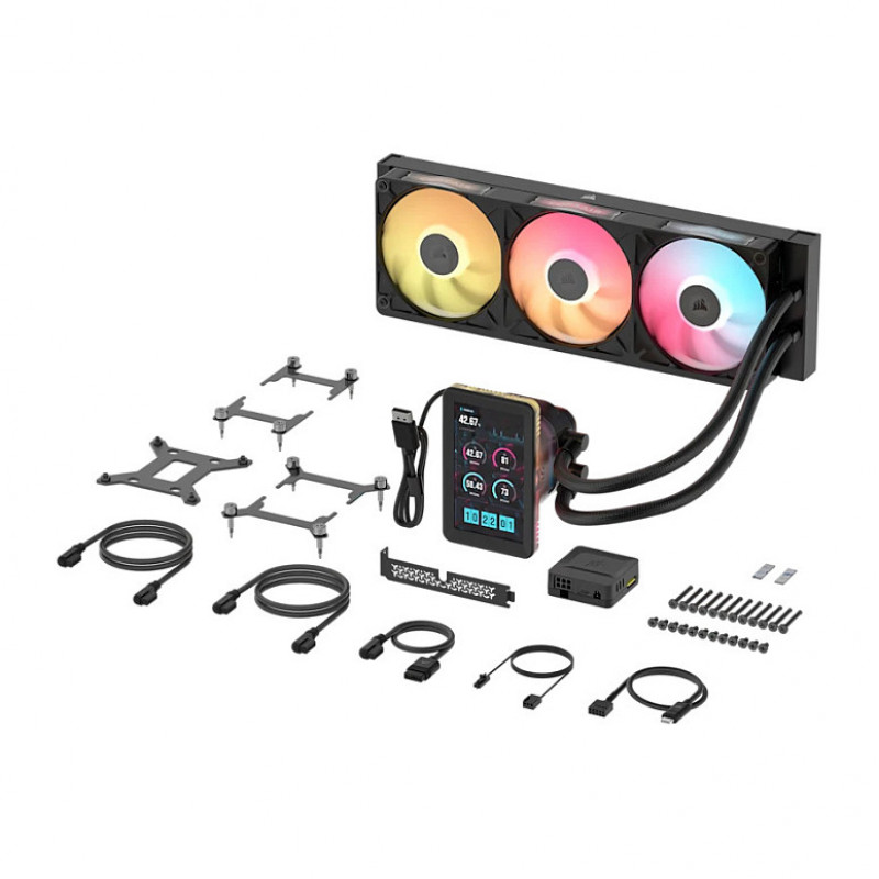 Corsair iCUE LINK TITAN II 360 RX LCD all-in-one liquid cooler, 360 mm, RGB, black, CW-9061045-WW