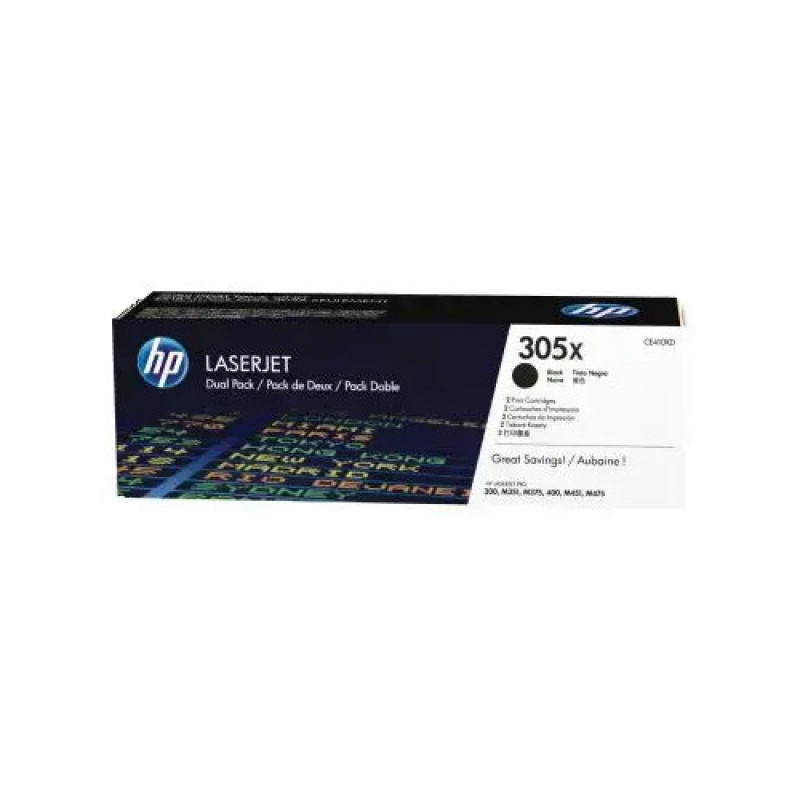 HP 305X CE410XD toner cartridge, black (2 pcs)