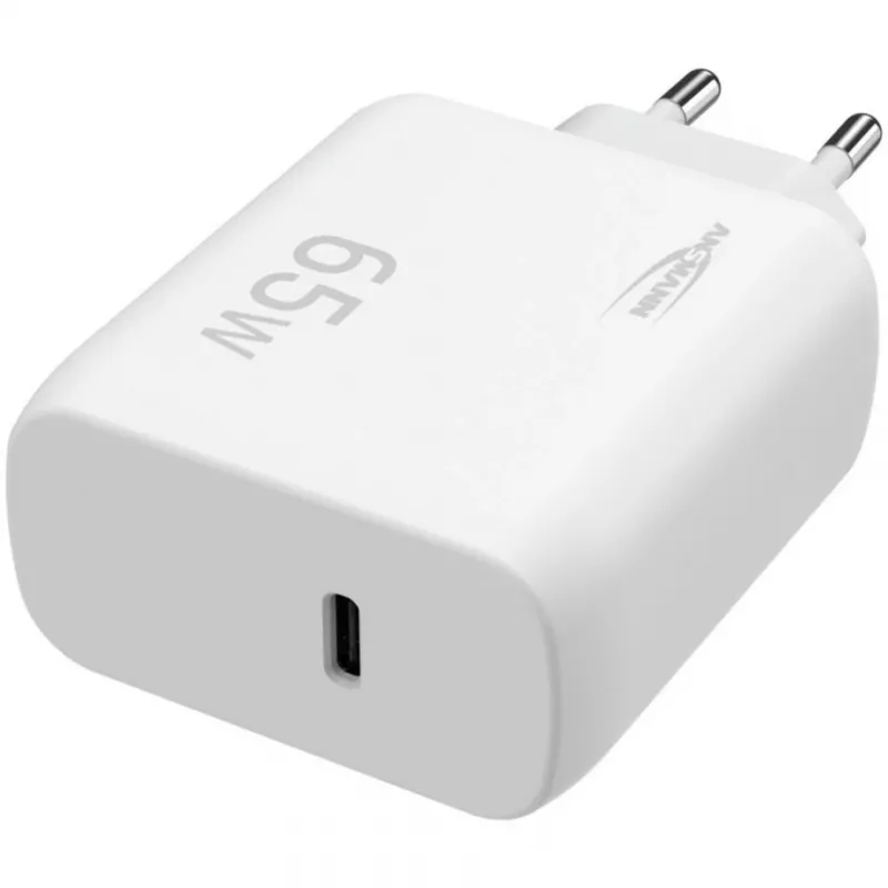 Ansmann Home Charger HC165PD USB charger, 1x USB-C, PPS, PD, Quick Charge, 65 W, white