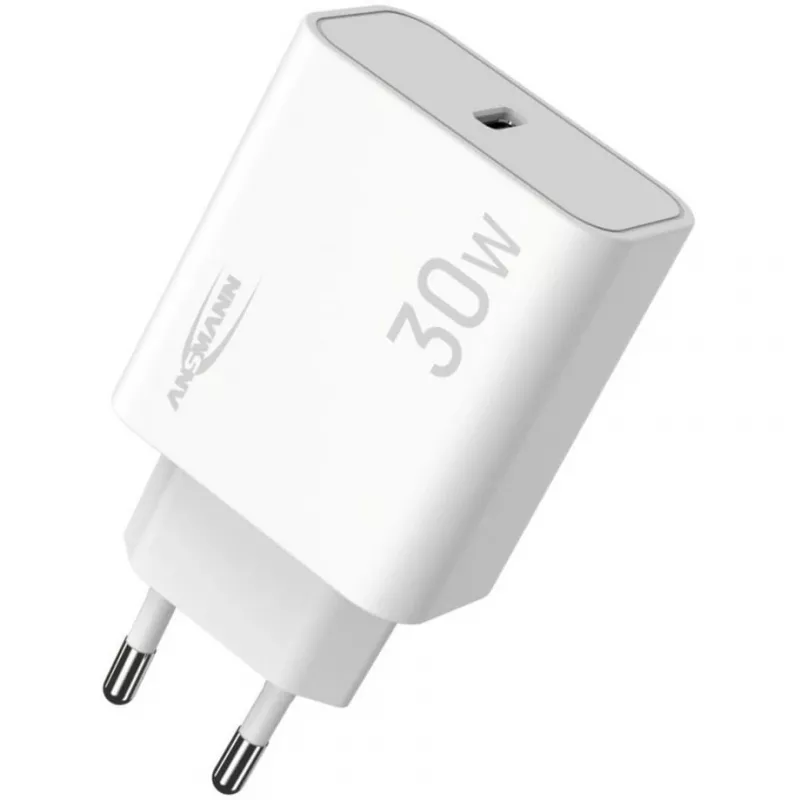 Ansmann Home Charger HC130PD USB charger, 1x USB-C, PPS, PD, Quick Charge, 30 W, white