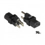 Good Connections PA-4530S power adapter cable USA Type B (NEMA 5-15P) to IEC 60320 C13, UL, black