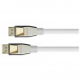 Good Connections Python DP20-PY010W DisplayPort 2.0 cable, 54 Gbit/s, UHBR 13.5, nylon braided, white, 1 m