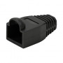 LogiLink MP0064 RJ45 plug cable boot 6.5 mm, black, CAT6A (50 pcs)