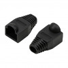 LogiLink MP0064 RJ45 plug cable boot 6.5 mm, black, CAT6A (50 pcs)