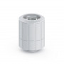 Bitspower Artemis BPM-ATRCPF-CC3-SL straight rotatable fitting, G1/4 male thread to 16/10 mm, sandblasted silver