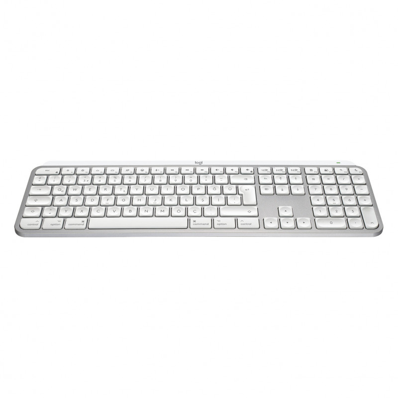 Logitech Master Series MX Keys S for Mac 920-011628 keyboard, Swiss (CH) layout, pale grey