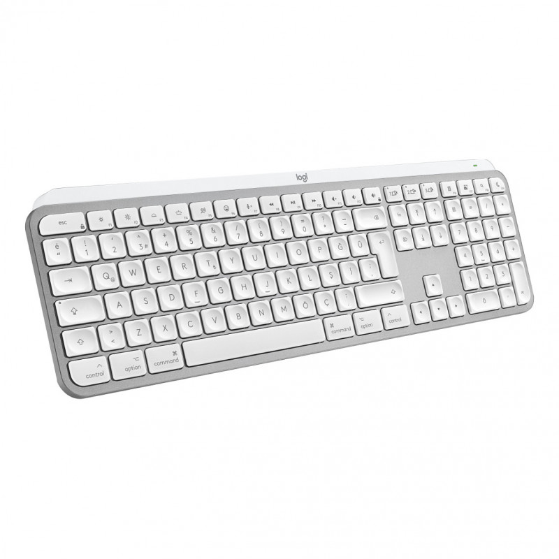 Logitech Master Series MX Keys S for Mac 920-011628 keyboard, Swiss (CH) layout, pale grey