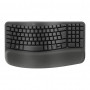 Logitech Wave Keys 920-012289 wireless ergonomic keyboard, 2.4 GHz/Bluetooth, Swiss (CH) layout, graphite