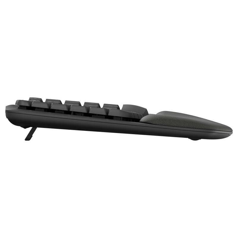 Logitech Wave Keys 920-012289 wireless ergonomic keyboard, 2.4 GHz/Bluetooth, Swiss (CH) layout, graphite