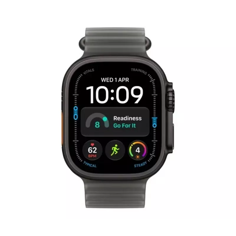 Apple Watch Ultra 4 smartwatch, GPS + Cellular, 49 mm, Black, Ocean Band translucent black