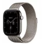 Apple Watch Series 12 smartwatch, GPS + Cellular, 42 mm, Natural titanium case, Natural Milanese Loop