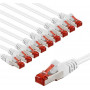 Goobay 66649 CAT 6 patch cable, S/FTP (PiMF), 5 m, white (10 pcs)
