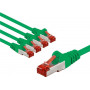 Goobay 66658 CAT 6 patch cable, S/FTP (PiMF), 1 m, green, copper conductor (CU), 5 pcs