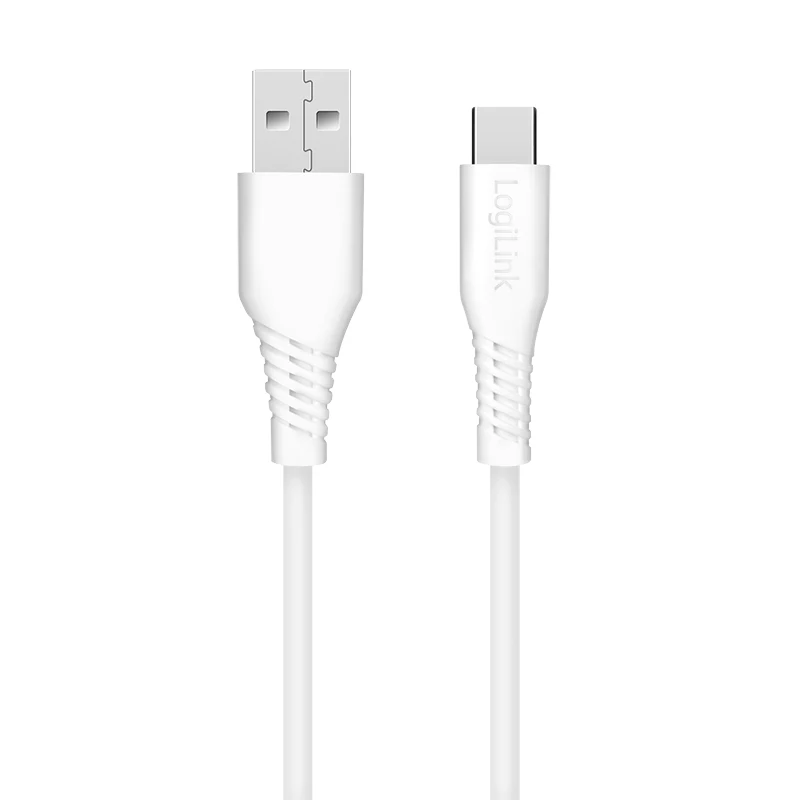 LogiLink CU0253 USB 2.0 Type-C to USB-A cable, 480 Mbps, 15 W, white, 1.5 m