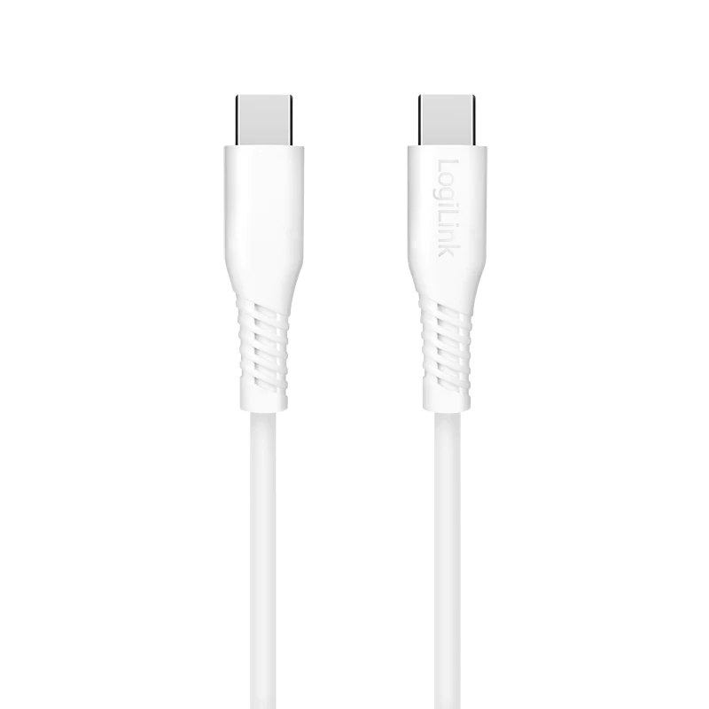 LogiLink CU0263 USB 2.0 Type-C to Type-C cable, 480 Mbps, 60 W, white, 1.5 m