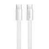 LogiLink CU0445 USB 2.0 Type-C to Type-C flat cable, braided, 480 Mbps, 60 W, white, 1 m
