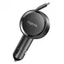 LogiLink PA0400 USB-C car charger, 1 port, PD 3.0, 30 W, retractable cable, 0.8 m