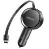 LogiLink PA0400 USB-C car charger, 1 port, PD 3.0, 30 W, retractable cable, 0.8 m