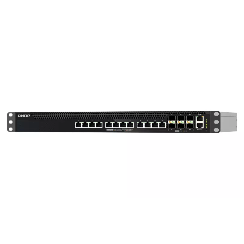 QNAP QSW-M5218P-6F12T managed L3 PoE network switch, 12 x 10G Ethernet RJ-45, rack 1U