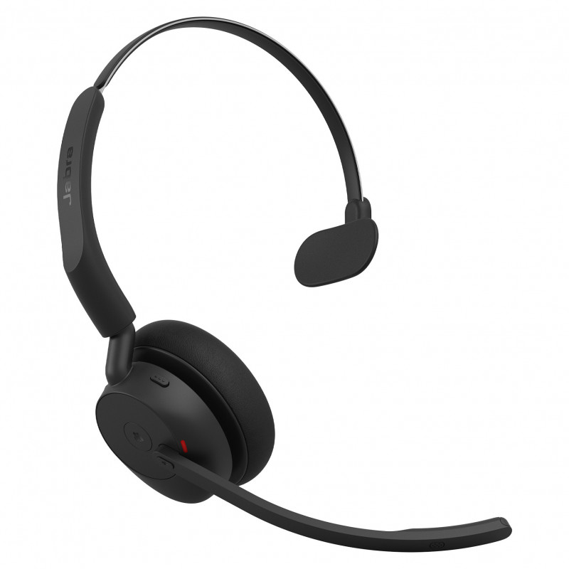 Jabra Evolve3 45 MS Mono headset with Link 390c, on-ear, Bluetooth, black