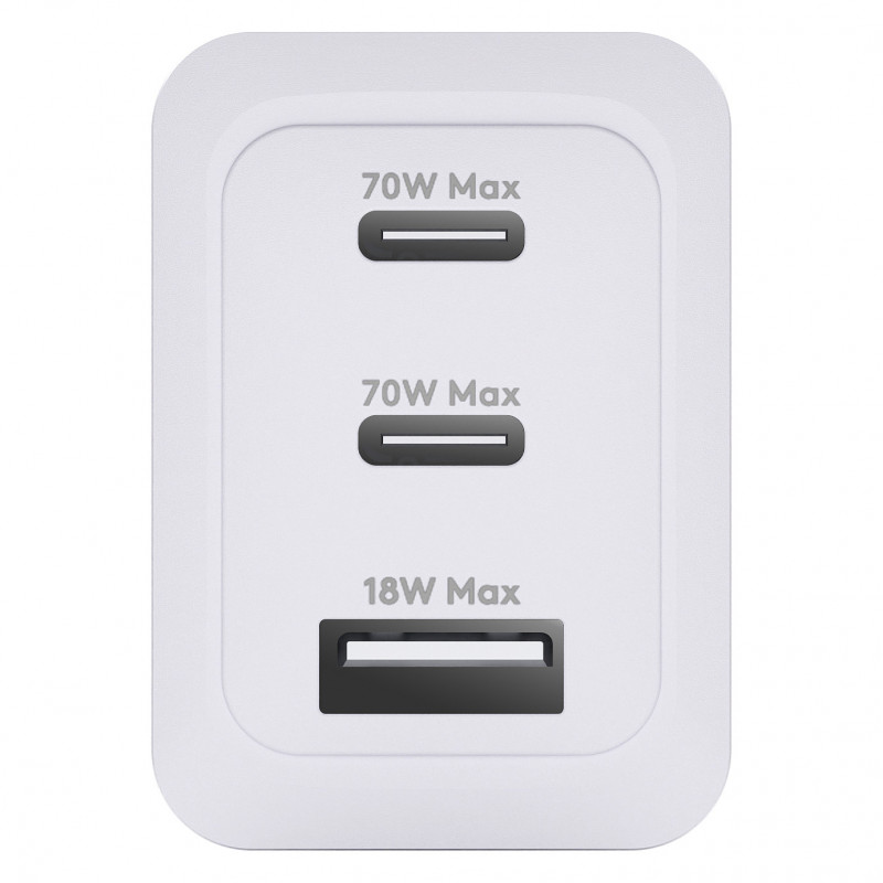 dbramante1928 CI70CCWH4436 power adapter, 70 W, 2x USB-C + 1x USB-A, EU plug, white