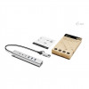 i-tec CAHUBMETAL6LANPD USB-C/USB-A metal hub, 6 ports, Gigabit LAN, Power Delivery 85 W, silver