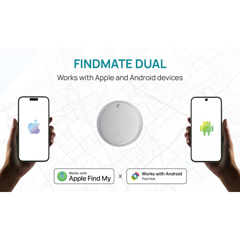 XD Design FindMate Dual RCS tracker P301.6203, Apple Find My and Android Find Hub, IPX5