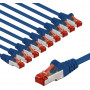 Goobay 66630 CAT 6 patch cable, S/FTP (PiMF), 3 m, blue (10 pcs)