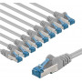 Goobay 67525 Cat 6a S/FTP (PiMF) patch cable, 1 m, grey (10 pcs)