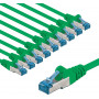 Goobay CAT 6A S/FTP (PiMF) patch cable, 5 m, green (10 pcs)