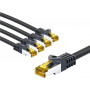 Goobay RJ45 CAT 6A S/FTP (PiMF) patch cable, 500 MHz, CAT 7 raw cable, 1 m, black