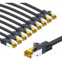 Goobay 69413 RJ45 patch cable CAT 6A S/FTP (PiMF), 500 MHz, CAT 7 raw cable, 1 m, black