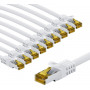 Goobay 69451 RJ45 patch cable CAT 6A S/FTP (PiMF) with CAT 7 raw cable, 5 m, white (10 pcs)