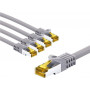 Goobay 69467 RJ45 patch cable CAT 6A S/FTP (PiMF) with CAT 7 raw cable, 1 m, grey (10 pcs)
