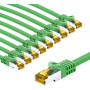 Goobay 69759 RJ45 patch cable CAT 6A S/FTP (PiMF), 500 MHz, with CAT 7 raw cable, 5 m, green (10 pcs)