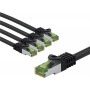 Goobay 69761 CAT 8.1 patch cable, S/FTP (PiMF), GHMT-certified, 2 m, grey (5 pcs)