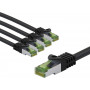 Goobay 69763 CAT 8.1 patch cable, S/FTP (PiMF), GHMT-certified, 5 m, grey (5 pcs)
