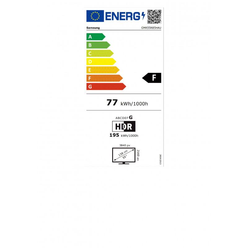 Samsung GMR55R85HAUXZG Micro RGB Smart TV, 55", 4K UHD, black