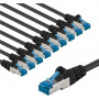 Goobay 67541 CAT 6A patch cable, S/FTP (PiMF), 1 m, black (10 pcs)