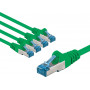 Goobay CAT 6A patch cable, S/FTP (PiMF), 5 m, green, 5 pcs