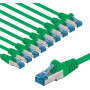 Goobay CAT 6A patch cable, S/FTP (PiMF), 2 m, green, copper conductor (CU), 10 pcs