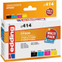 Edding EDD-414 ink cartridges for Epson Stylus Office BX 305 F, compatible multipack black + cyan + magenta + yellow (4 pcs)