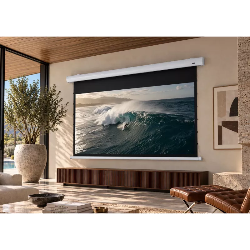 celexon HomeCinema Tension 90 MWHT motorised projection screen, 228.6 cm