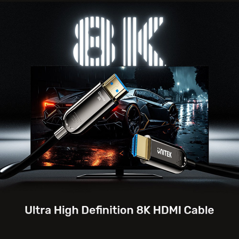 Unitek C11085GY01-50M optical HDMI cable, 50 m, 8K @ 60 Hz