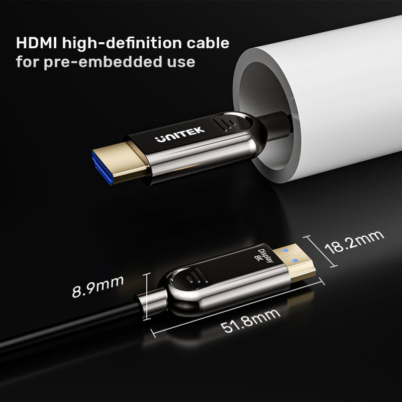 Unitek C11085GY01-50M optical HDMI cable, 50 m, 8K @ 60 Hz