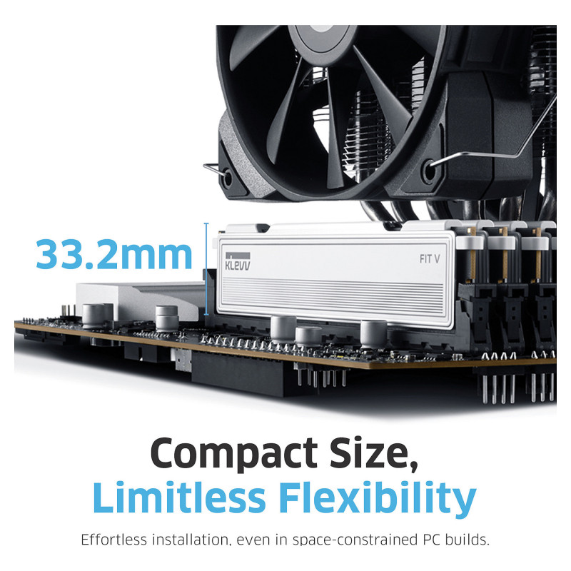 Klevv FIT V KD5AGU880-60A300F DDR5 memory kit, 32 GB (2 x 16 GB), DDR5-6000, CL30
