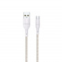 WINX LINK Simple USB to Micro USB cable, nylon braided, 1 m, white