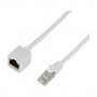 LogiLink CQX061S Cat.6A premium patch cable extension, 3 m, white
