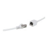 LogiLink CQX061S Cat.6A premium patch cable extension, 3 m, white
