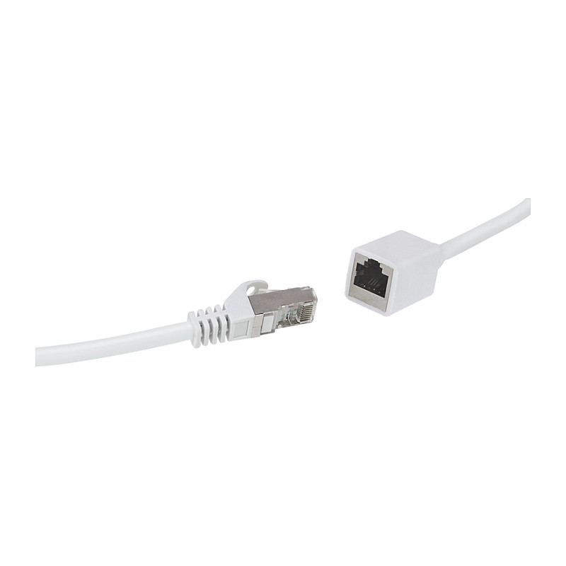LogiLink CQX061S Cat.6A premium patch cable extension, 3 m, white